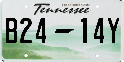 TN license plate B2414Y