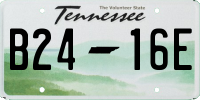TN license plate B2416E