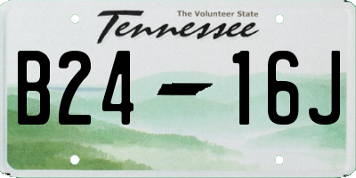 TN license plate B2416J
