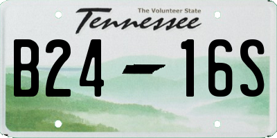 TN license plate B2416S