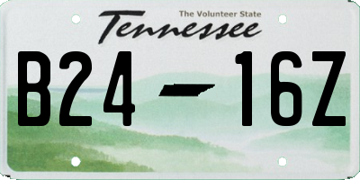 TN license plate B2416Z