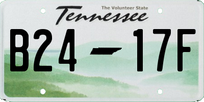 TN license plate B2417F