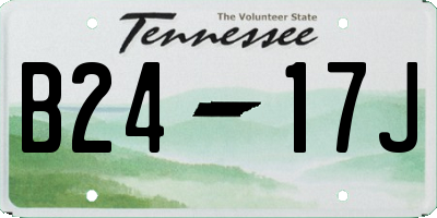 TN license plate B2417J