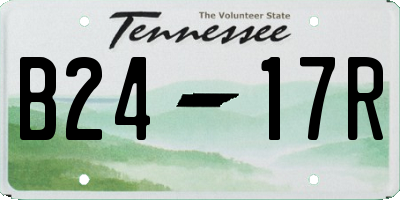 TN license plate B2417R