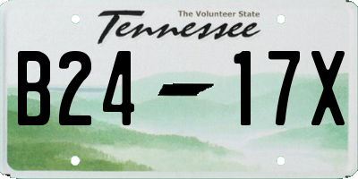 TN license plate B2417X