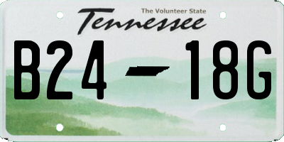 TN license plate B2418G