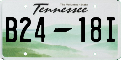 TN license plate B2418I