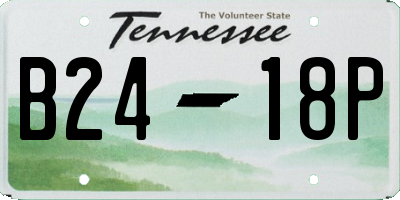 TN license plate B2418P
