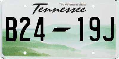 TN license plate B2419J