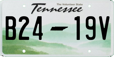 TN license plate B2419V