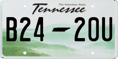 TN license plate B2420U