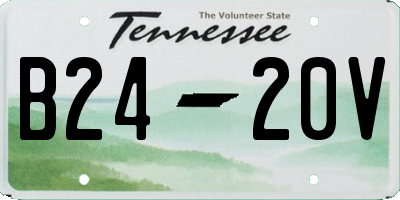 TN license plate B2420V