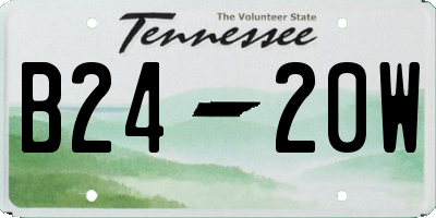 TN license plate B2420W