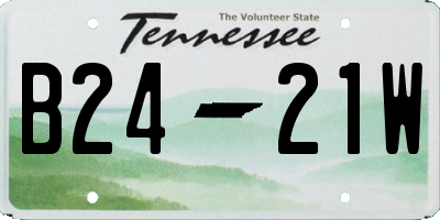 TN license plate B2421W