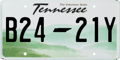 TN license plate B2421Y