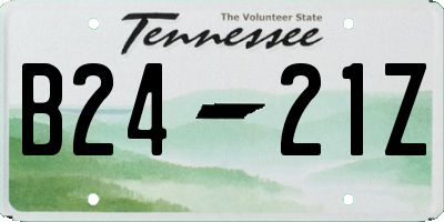 TN license plate B2421Z