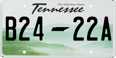 TN license plate B2422A