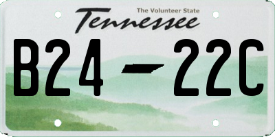TN license plate B2422C