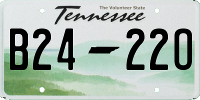 TN license plate B2422O