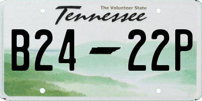 TN license plate B2422P