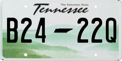 TN license plate B2422Q