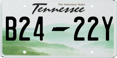 TN license plate B2422Y