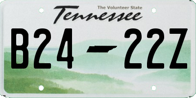 TN license plate B2422Z