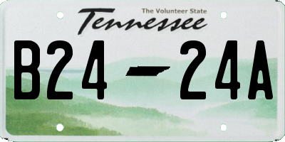 TN license plate B2424A