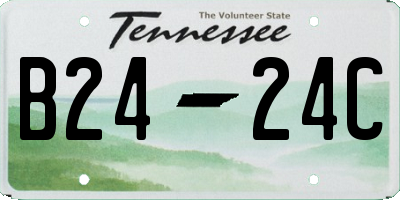 TN license plate B2424C