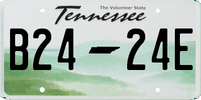 TN license plate B2424E
