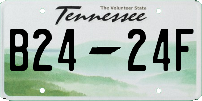 TN license plate B2424F