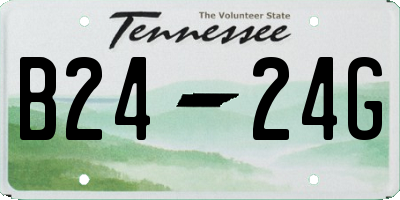 TN license plate B2424G