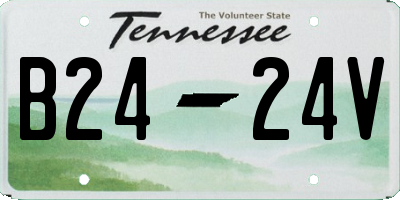 TN license plate B2424V