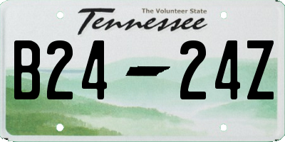 TN license plate B2424Z