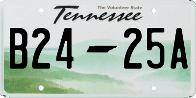TN license plate B2425A