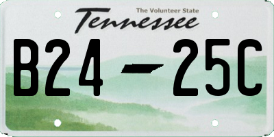 TN license plate B2425C