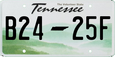TN license plate B2425F