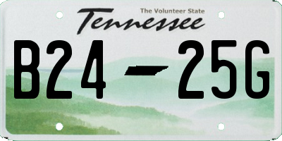 TN license plate B2425G