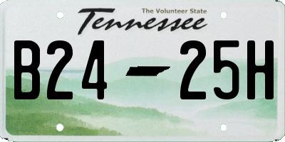 TN license plate B2425H