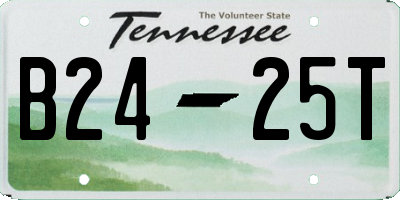 TN license plate B2425T