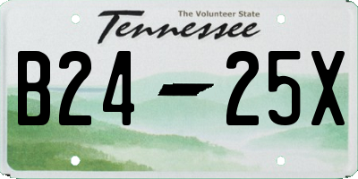 TN license plate B2425X
