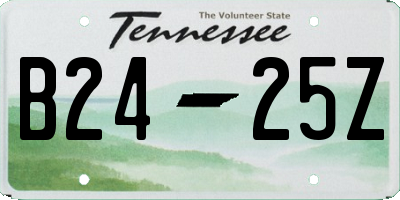 TN license plate B2425Z