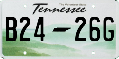 TN license plate B2426G