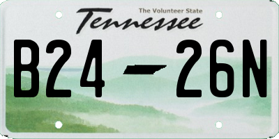 TN license plate B2426N