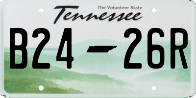 TN license plate B2426R