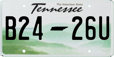 TN license plate B2426U