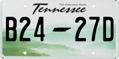 TN license plate B2427D