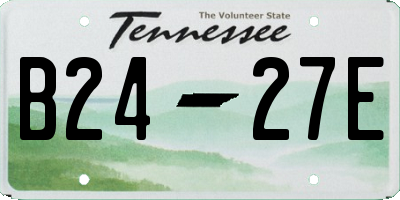 TN license plate B2427E