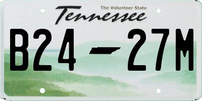 TN license plate B2427M