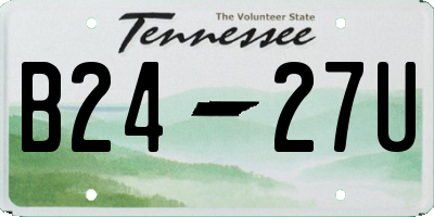 TN license plate B2427U